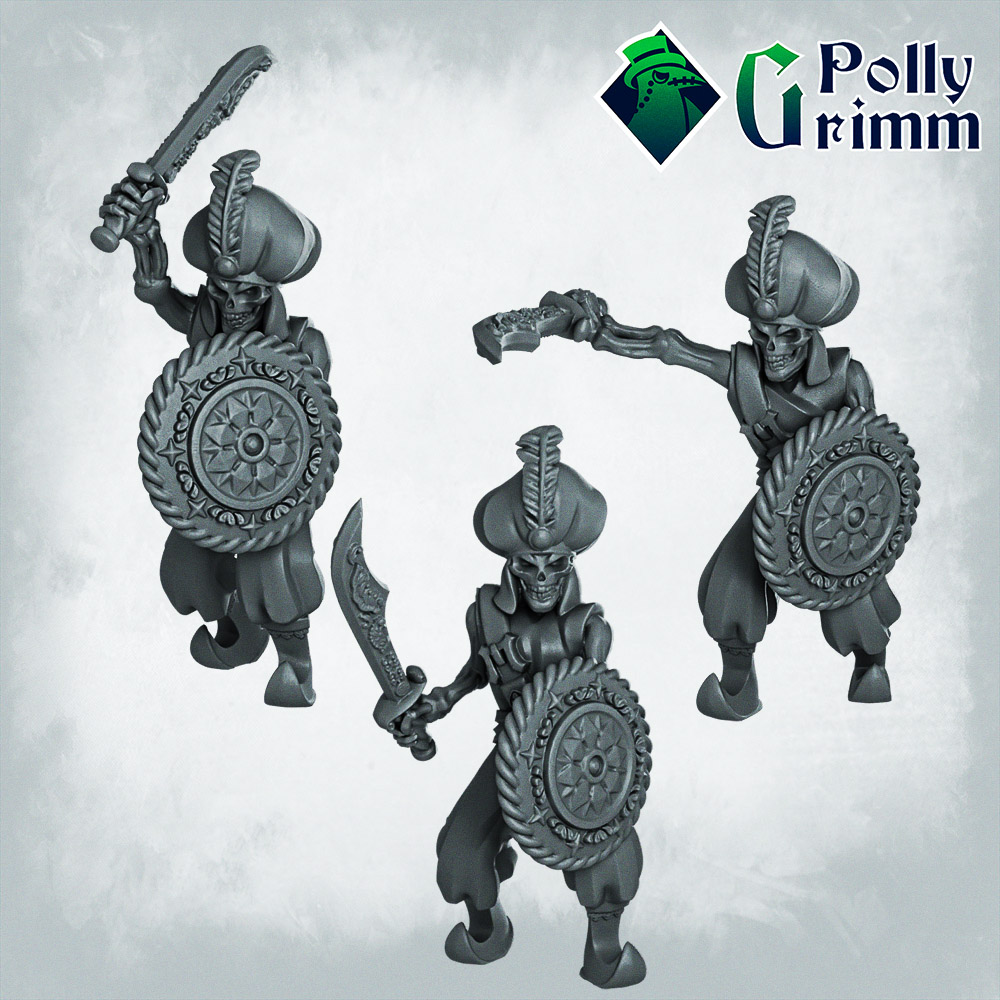 Fantasy and historic miniatures for tabletop games. Arabian Nightmare. Skeleton warriors set 1